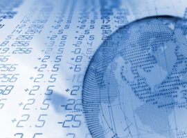 technical financial graph on technology abstract background